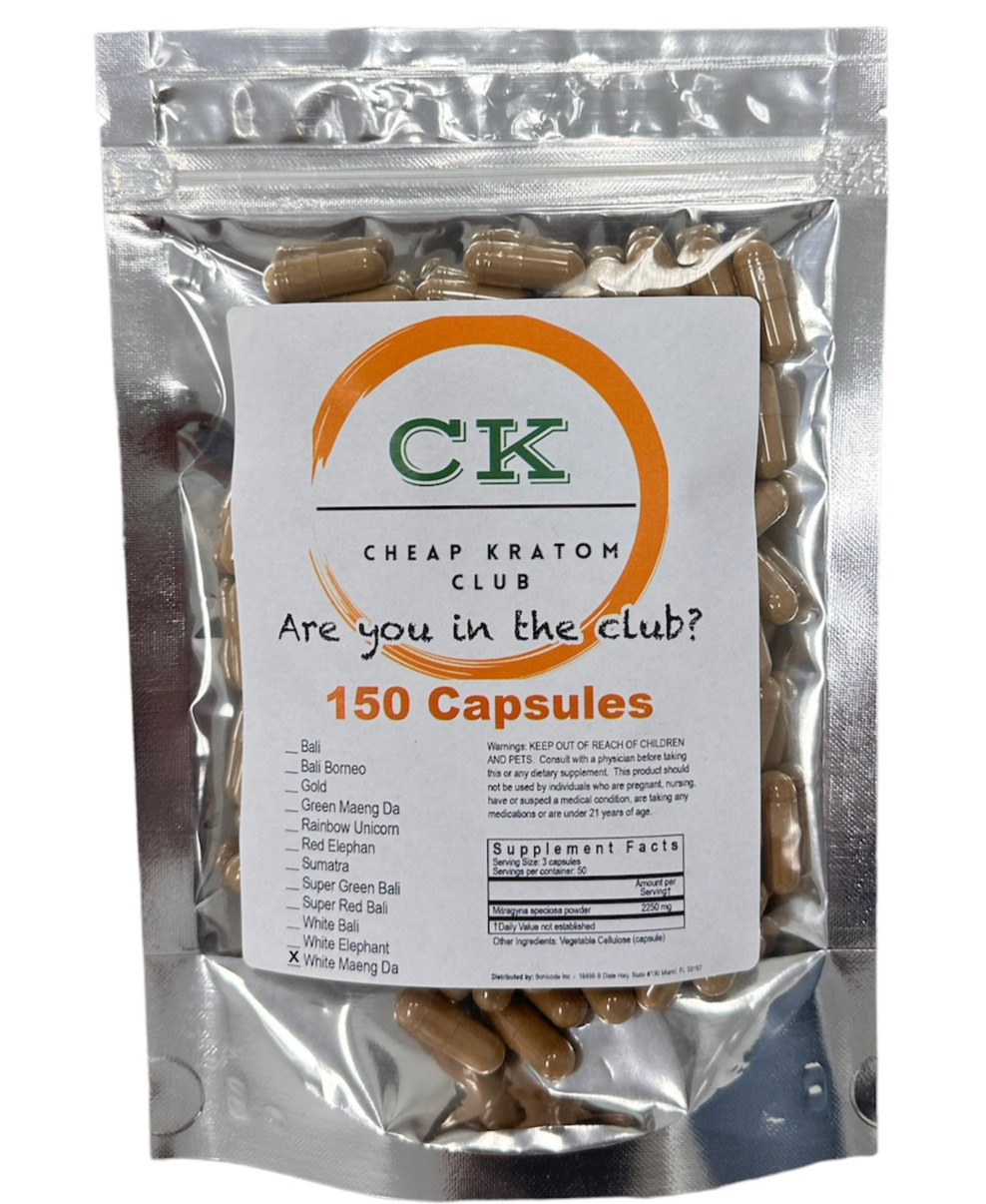 White Maeng Da Kratom Capsules