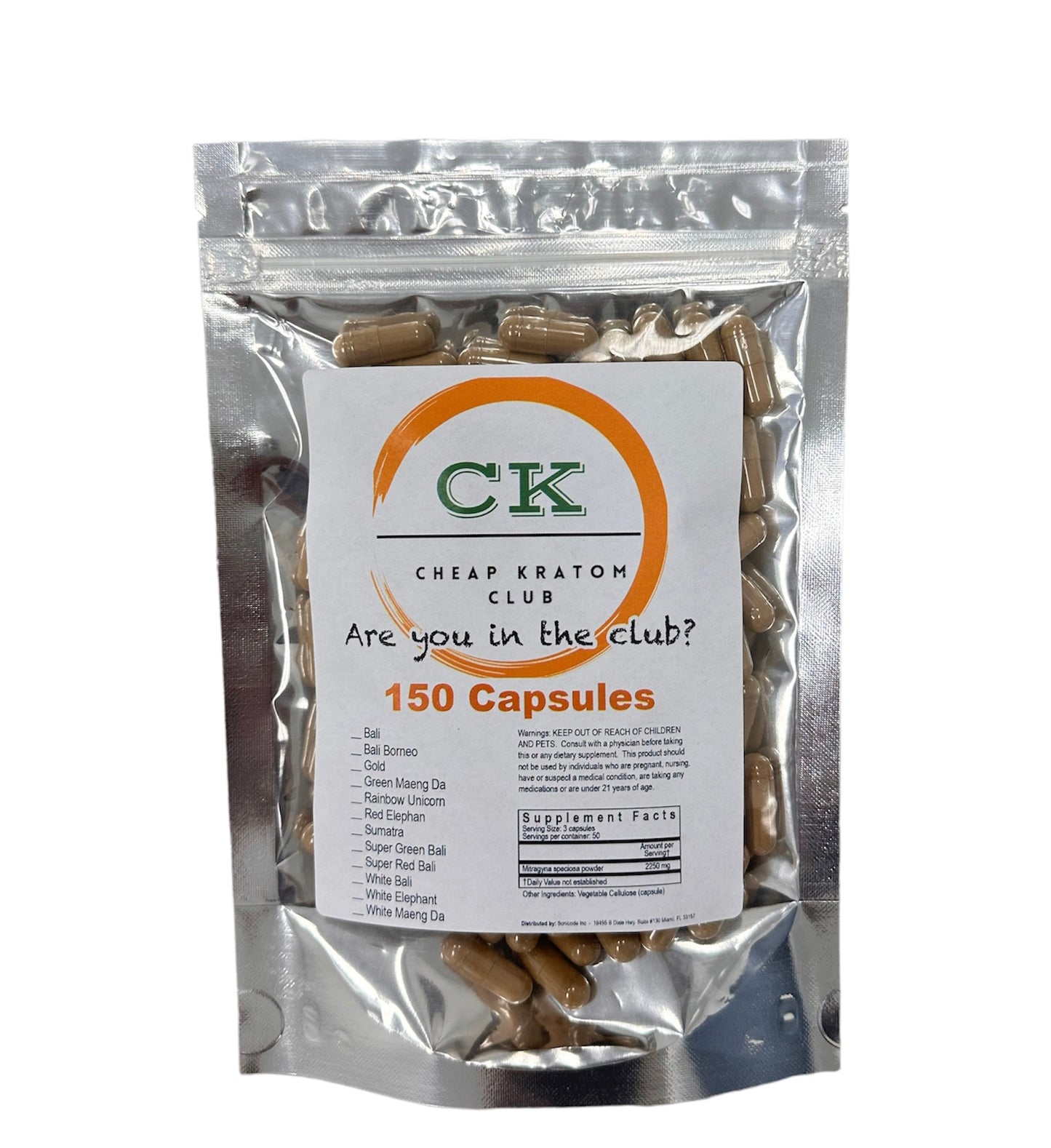 White Bali Kratom Capsules